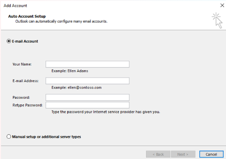 Click on Add Account